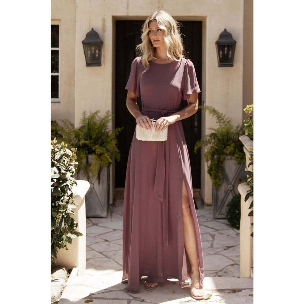 Baltic Born Naomi Short Sleeve Maxi Dress | Vintage Plum Size LL